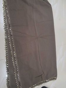 Elegant Brown Dupatta with Sequins