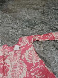 Pink Floral Print kurti