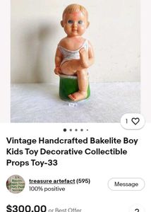 Vintage Baby Doll and Teddy Bear