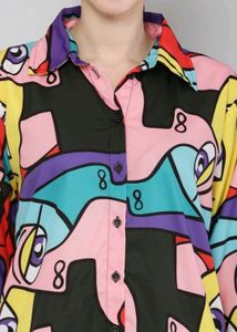Multi color high low dress