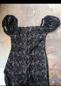 Elegant Black Lace Off-Shoulder Dress