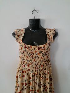 Nude Printed Long Dress (Women's)