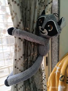 Cute Raccoon curtain Plush Toy