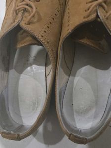 Tan Suede Brogue Shoes