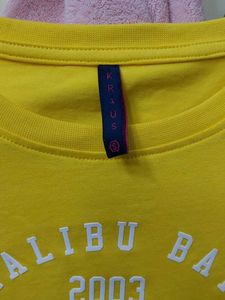 Yellow Malibu Bay California Crop Top