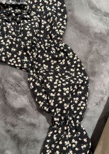 Floral Print Long Sleeve Crop Top