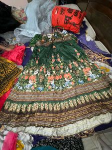 Beautiful Floral Print Lehenga Choli Set