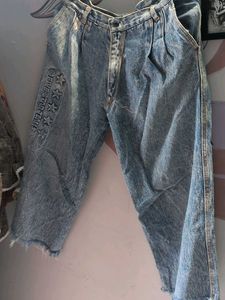 Denim Ankle Flared Jeans