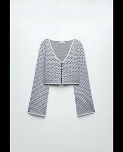 Zara Geometric Pattern Top