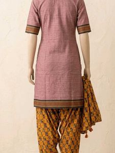 Elegant Pink Cotton Kurta set