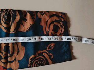 Cored set Teal Floral Print Kurta with pant ,no us