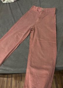ZARA Dusty Pink Wide Leg Denim Jeans