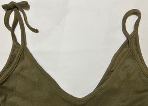 Olive Green Spaghetti Strap Top