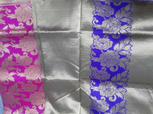 Vibrant Pink Floral Silk Saree