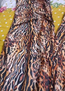 34 size Boho Wide Leg Animal Print Pants