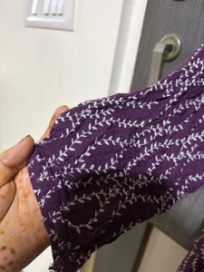 Purple Printed Kurta