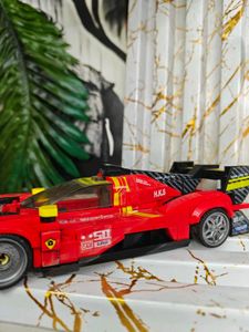 Red Race Car Building Blocks Toy