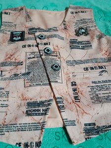 Vintage Newspaper Print Vest