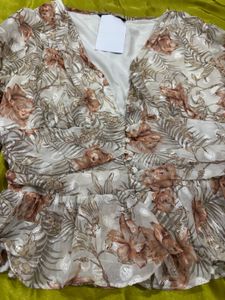 Floral Print Peplum top