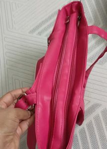 Pink &amp; White Striped Tote Bag
