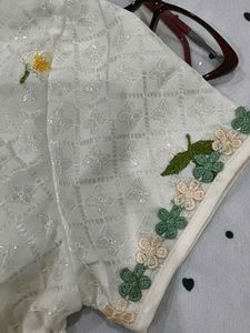 Elegant White Embroidered Top