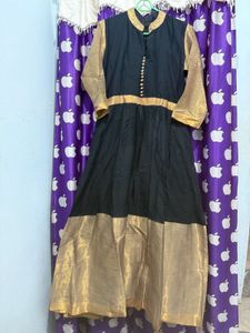 Elegant Black & Gold Ethnic Gown