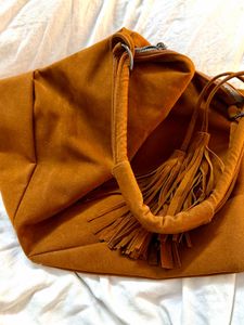 Spacious Suede Tote Bag