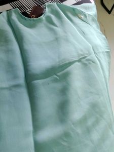 Sky Blue Chanderi Silk Kurta Set with Cutwork Dupa