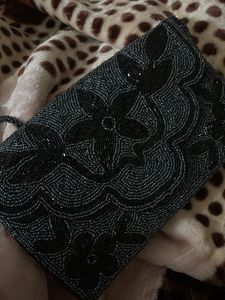 Beaded Clutch with Chain
