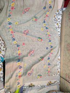 Scarf with Floral &amp; Paisley Motifs
