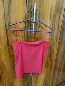 Hot Pink Spaghetti Strap Crop Top