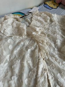 Elegant Lace Ruffle Blouse