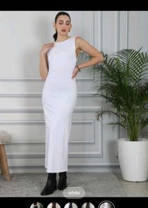 Sleek White Maxi Dress