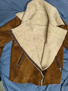 Brown Sherpa Lined Jacket (zara dupe)