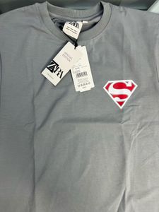 Men's Grey Superman Logo T-Shirt M SIZE