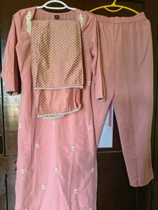 Embroidered Kurta Set with Dupatta