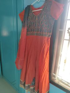 2026 SALE!!! Cotton Anarkali Gown With Dupatta