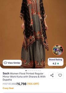 Elegant Kaftan Kurta with Palazzo Pants
