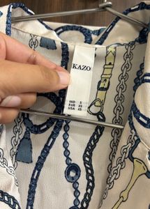 Elegant Print Button-Up Midi Dress
