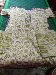 Beautiful Cotton Kurta Set with Dupatta