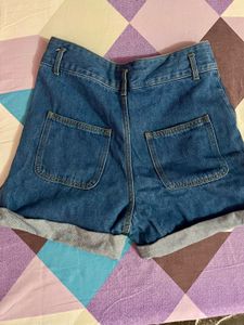 High Waisted Denim Shorts