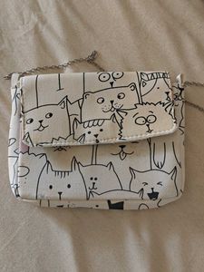 Cat Print Crossbody Bag