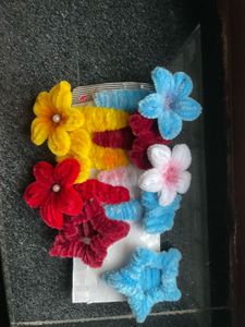 Cute Flower Hair  Clips Set (9) clip
