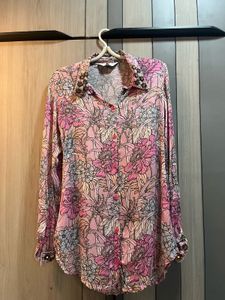 Floral pink top and palazzo Co-od Set