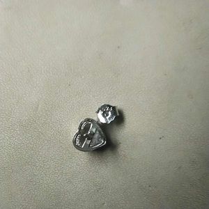 92.5 Pure Silver Cute Heart Stud Earrings
