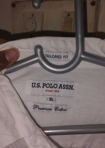 US Polo Assn. Men's White Casual Shirt