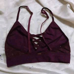 Lace-Up Front Sports Bra