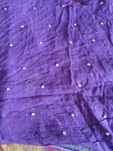 Exquisite Purple Embellished Saree
