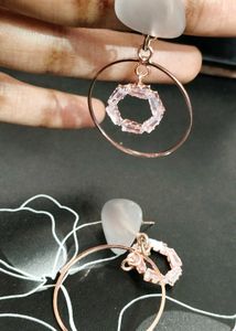 Elegant Drop Earrings with Stone Detail