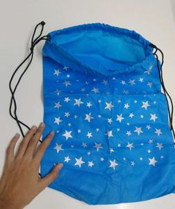 Blue Star Drawstring Backpack
